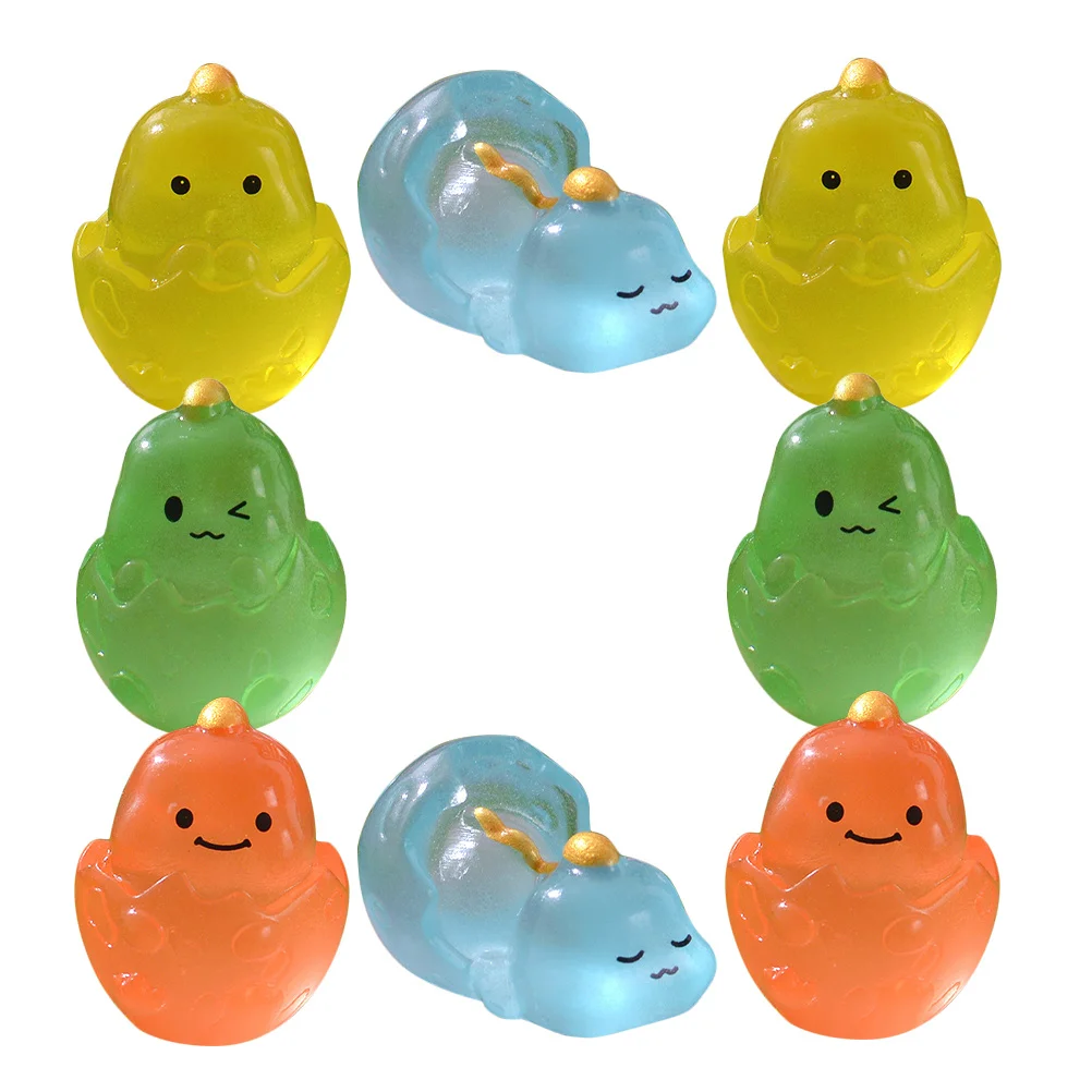 

8Pcs Resin Dinosaur Decor Miniature Tiny Dinosaur Art Resin Animals Durable Garden Lawn Micro Landscape DIY Craft Bulk