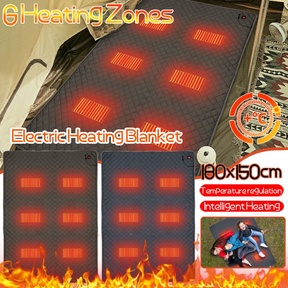

USB Camping Heated Cushion Sleeping Pad Cold Resistant Electric Heated Blanket Powered Electric Heating Pad for Outdoor Travel