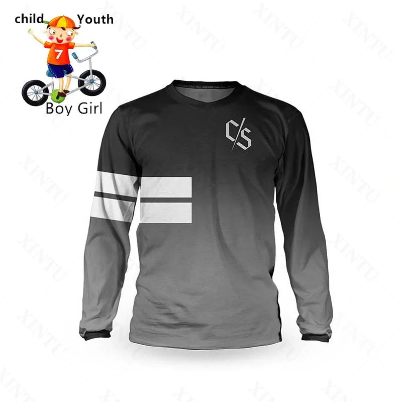 Kids Cross country Racing Loose rider T-shirt MTB cycling Jersey BMX DH MX Ropa D Boys downhill Youth Breathable Jersey