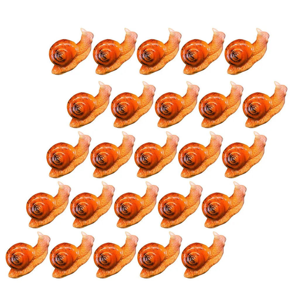 25Pcs Succulent Plant Mini Snail Resin Decorations Cute Garden Balcony Decor Micro Landscape Ornaments Home Office Adornments