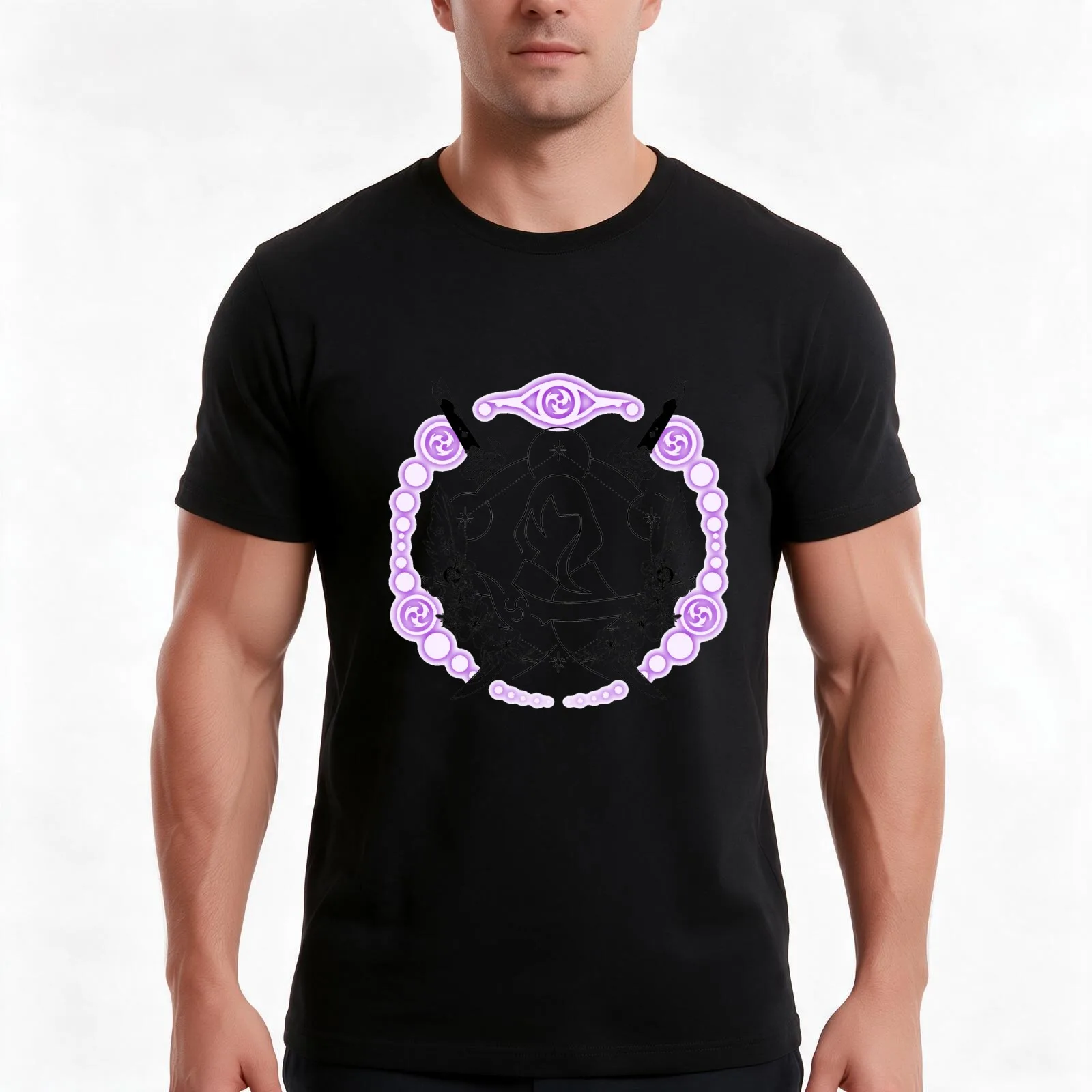 Shogun Raiden Constellation Design T-Shirt Summer Casual Cotton Tee Oversized Streetwear Tops Vintage Graphic Print