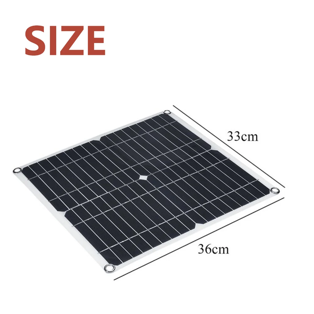 20W Solar Panel Kit 18V Outdoor Solar Ladegerät Speicher Batterie Versorgung Für Telefon RV Auto Caravan Hause camping Tragbare Solarzelle