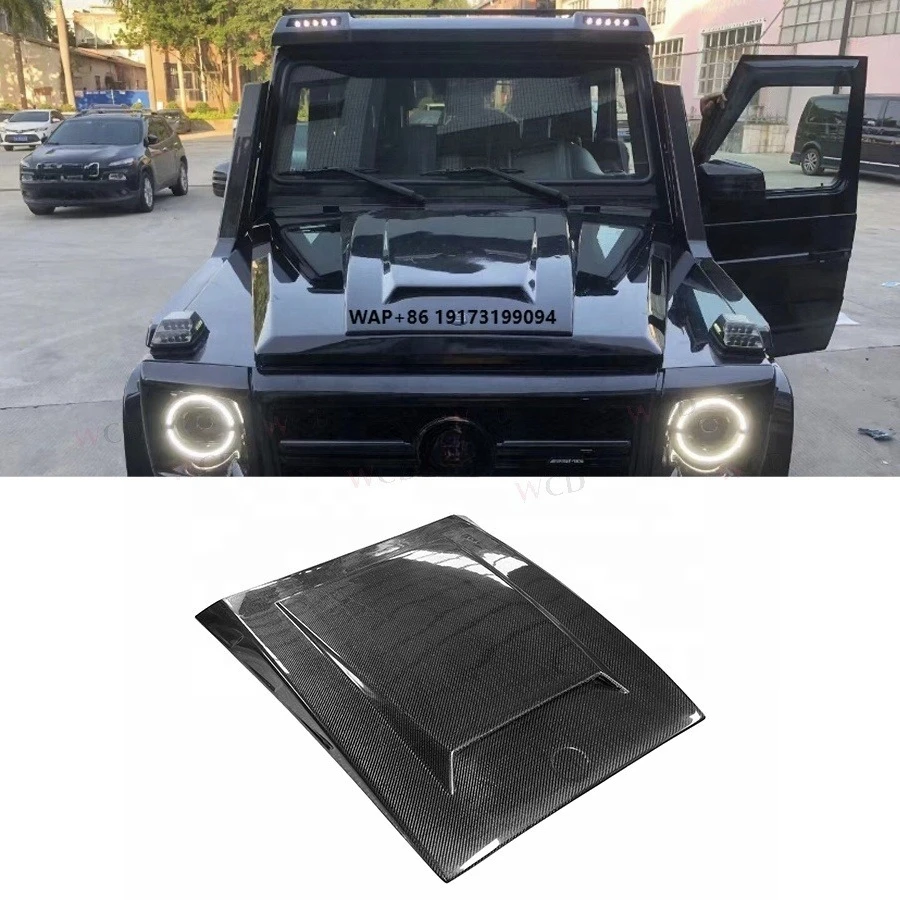 

B Style New Carbon Fiber Engine Hood for Benz G Class W463 G63 G55 G65 G500 G550 Front Engine Bonnet Scoop Cover Car Bodykit