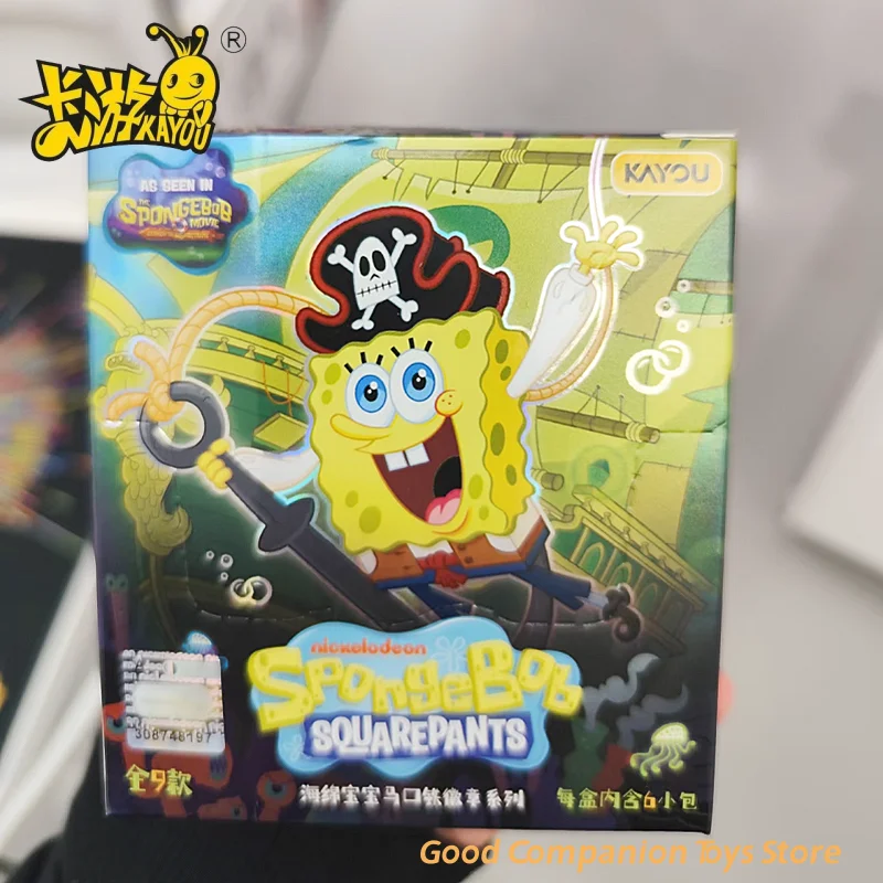 

Genuine KAYOU Spongebob Squarepants Deep Sea Adventure Big Movie Treasure Badge Series Vol.1 Collection Tinplate Badge Whole Box