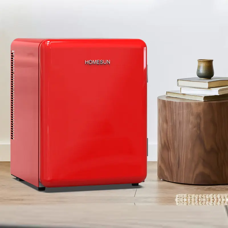 

Retro Home Apartment Homestay Bedroom Mini Mute Direct Cooling Electronic Temperature Control Auto-Defrost Desktop Refrigerator