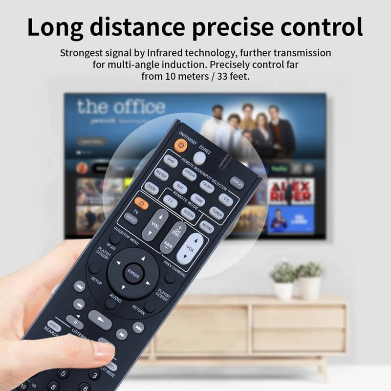 1 Piece RC-709M Remote Control Black ABS For Onkyo AV Receiver RC-737M RC-765M TX-SR507 TX-SR606 TX-SR607 TS-XR606 TX-SR606S image 2