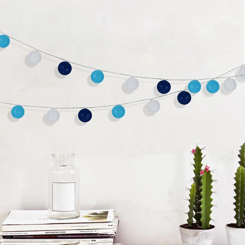 سلسلة أضواء كرات القطن ، أضواء LED خرافية للبطارية ، هدايا حفلات أعياد الميلاد الديكور ، جديد ، 3 أمتار ، 20 ليد ، الترويج