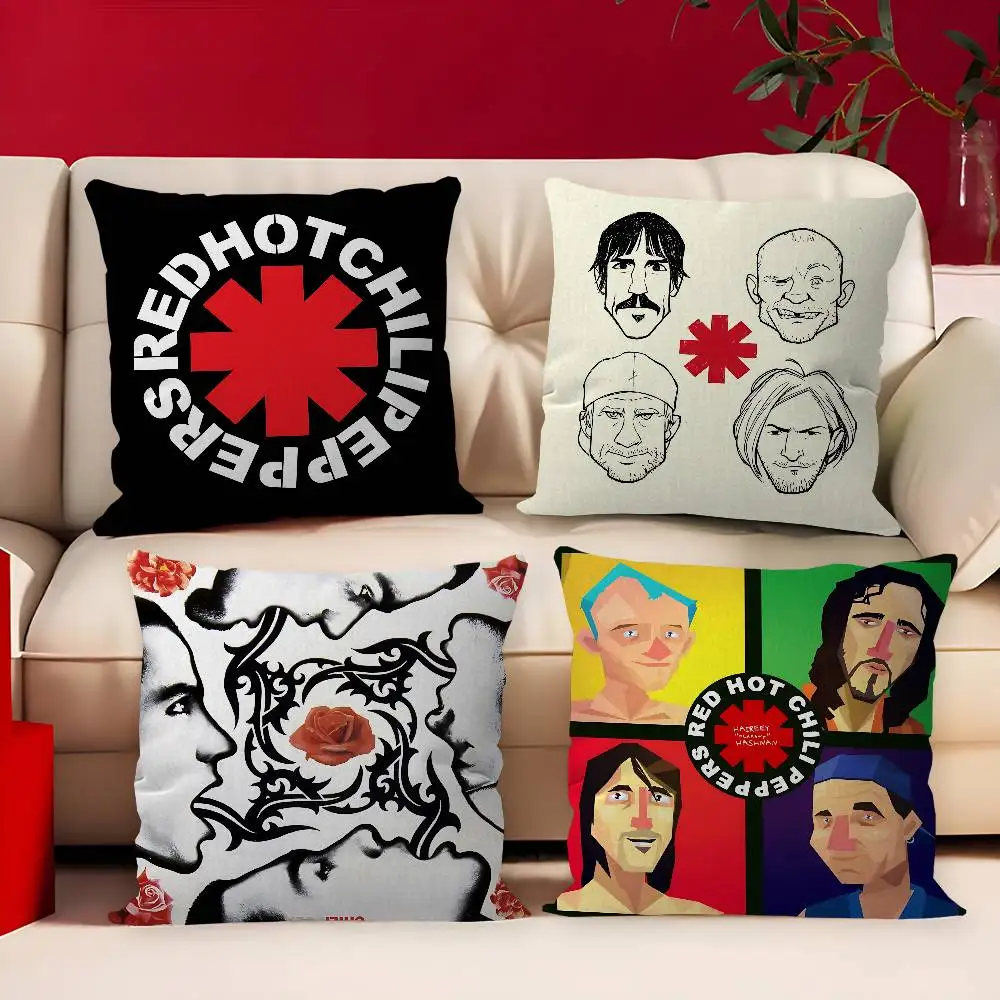Popular Rock Band Red Hot Chili Peppers Pillow Gift Home Office Decoration Bedroom Sofa Car Cushion Cover case 45x45