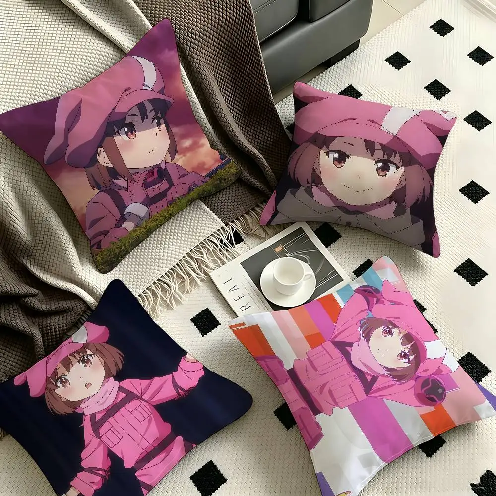 Kohiruimaki Karen Pillow Case Fashion Square Pillowcase Bedroom Sofa Room Ins Decoration Leisure