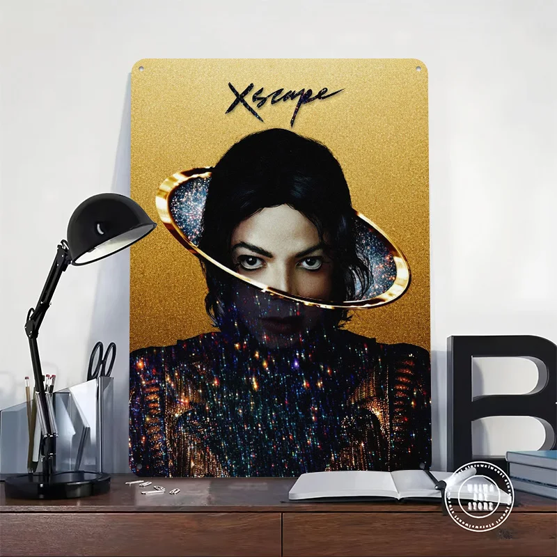 Michael Jackson Xscape Album Cover Poster Retro 3D Printed Metal Signs Customized Wall Hanging Gift for Decor Luxury Tin Sign