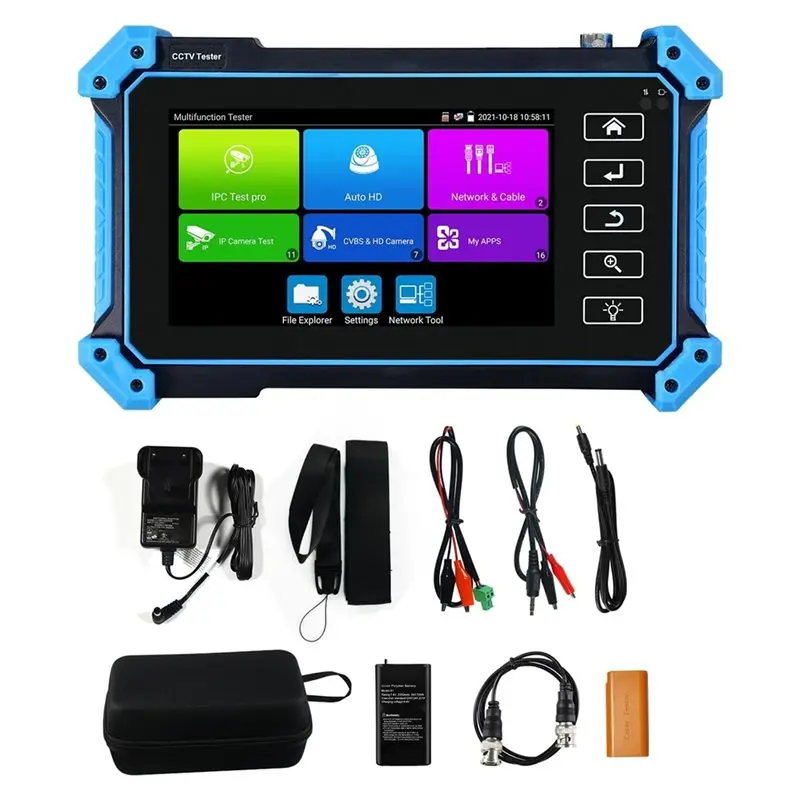 [NEW A09R!】 8K IP Camera Tester With Poe, CCTV Test 8MP CVI TVI AHD Analog, 5.4Inch Touchscreen RJ45 Cable TDR Tester RS485 VGA