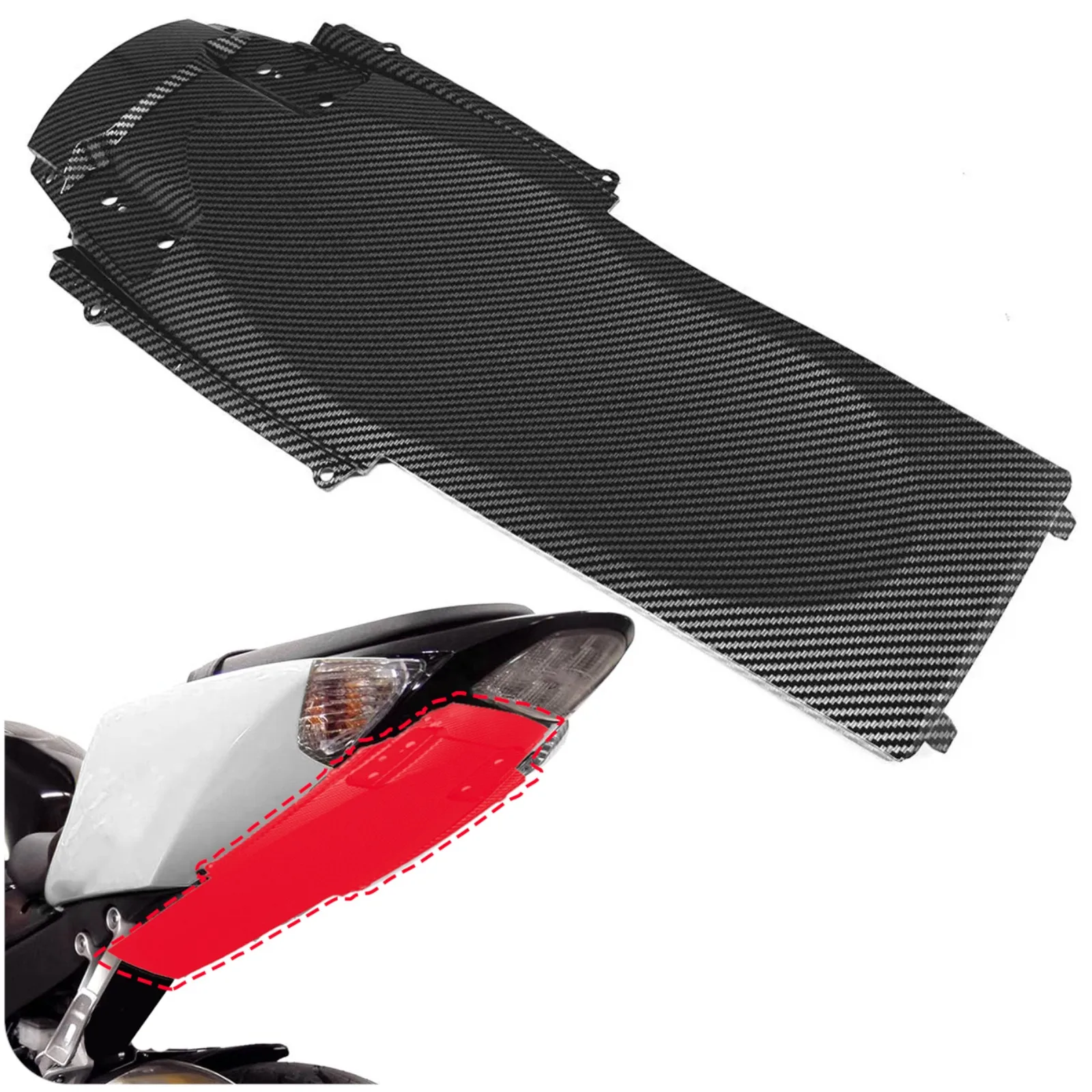 

Carbon Fiber Pattern Rear Bottom Tail Fairing Panel Cowl Cover for suzuki gsxr1000 gsx-r1000 gsxr 1000 k7 2007 - 2008