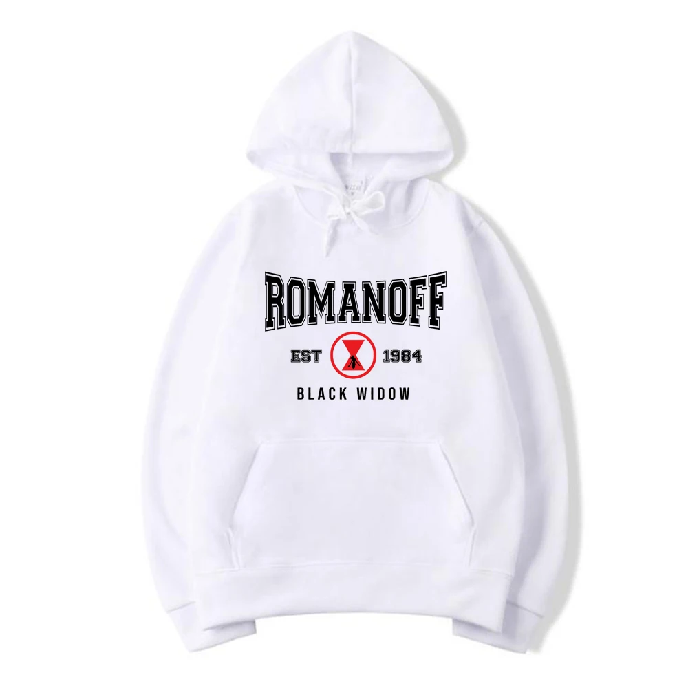 Romanoff-Hoodie feminino de manga comprida, moletom com capuz, pulôveres, blusa casual, capuz gráfico, presente para fãs, 1984