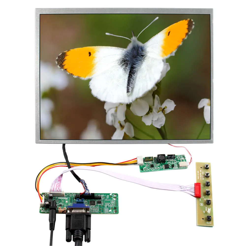 

12.1 in 800x600 HD 4:3 450nit IPS LCD Screen and VGA WLED LVDs Controller Board