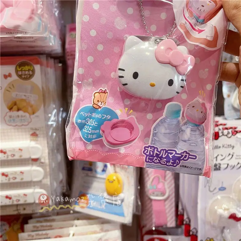 Kawaii Sanrio Hello Kitty Mineral Water Bottle Opener Cap Screw Cute Cartoon Anime Portable Water Drinking Tool Girls Gifts Toys