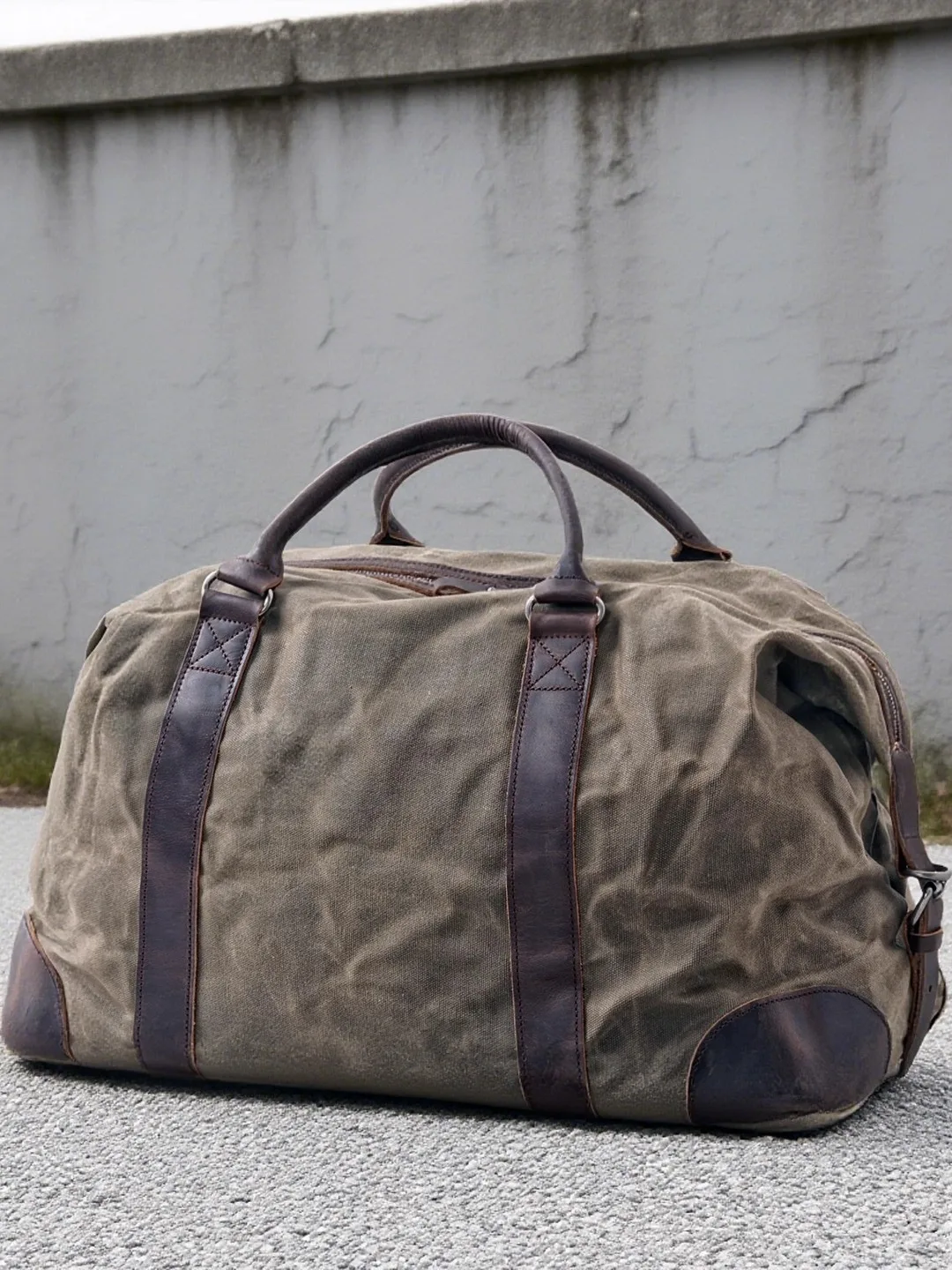 

MUCHUAN Retro Canvas Travel Bag Outdoor Sports Fitn Bag Large Capaci Bag Lage Bag Oil Waxed Canvas Travel Bag