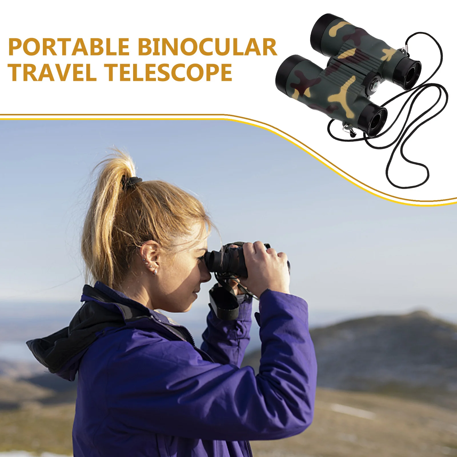

Mini Compact For Adults Outdoor Bird Watching Travel Portable Telescopes Lightweight High Magnification Sturdy Glass
