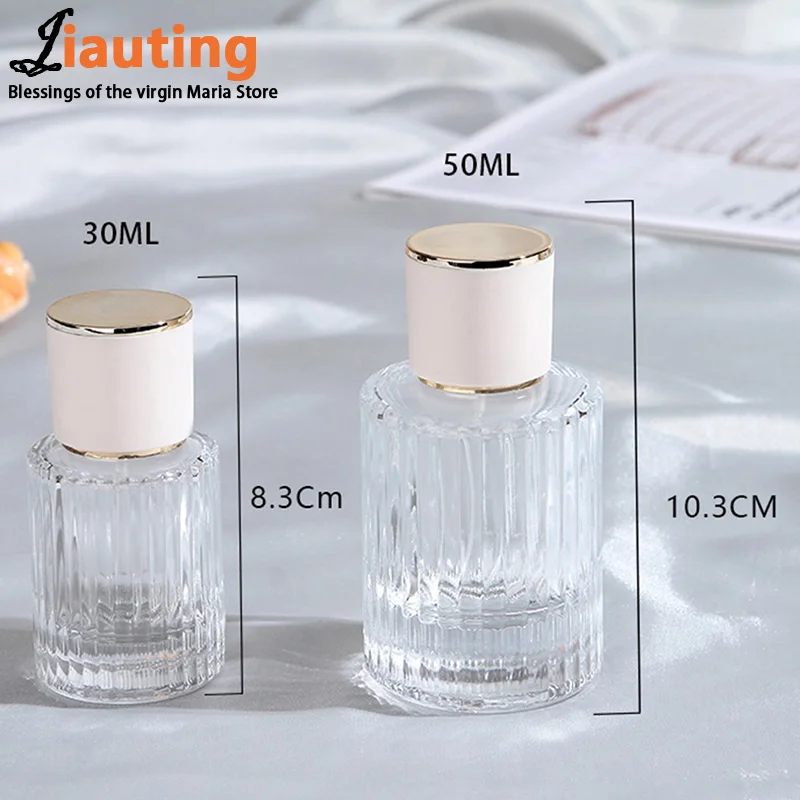 30/50ML Parfüm Glas Spray Flasche Tragbare Klare Kosmetik Parfüm Zerstäuber Hohe Kapazität Leere Flaschen Nachfüllbar