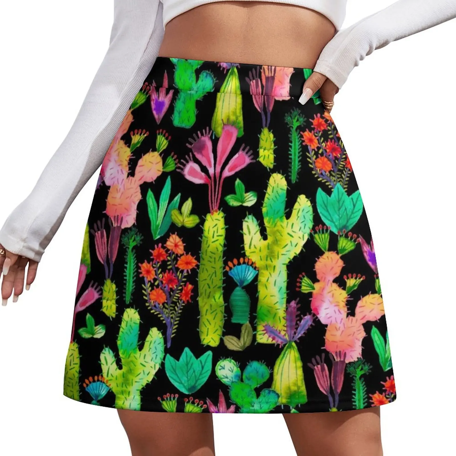 

Cacti garden Mini Skirt short skirt for women clothes for women Mini Skirt