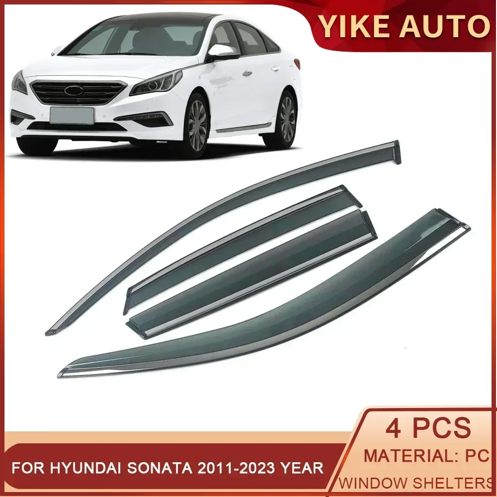 

For HYUNDAI Sonata I45 6th 7th 8th YF LF DN8 2009-2023 Car Window Sun Rain Shade Visors Shield Shelter Deflector Cover