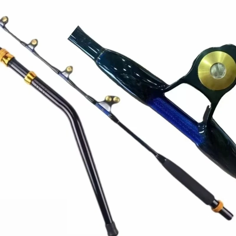 130lbs 200lbs 300lbs Bent  Adjustabl Trolling Rod 5.5' 6'  67 Fiberglass Big Game Tuna Fishing Rod