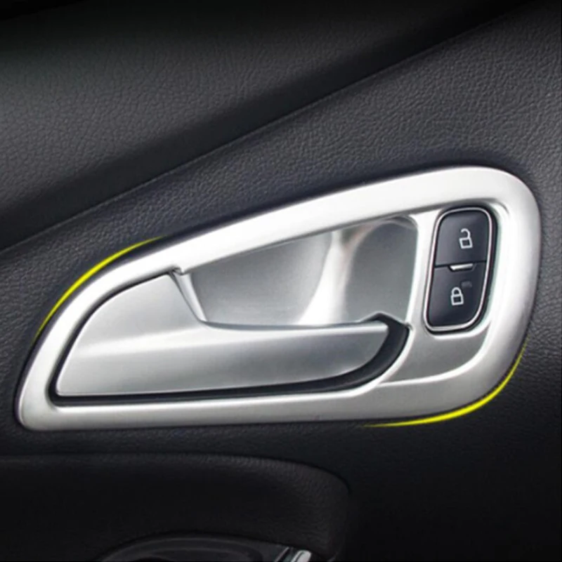 for Ford Focus 3 4 2015 - 2017 LHD Car Interior Inner Door Handle Protection Cover Door Bowl Trim Sticker  Accessories