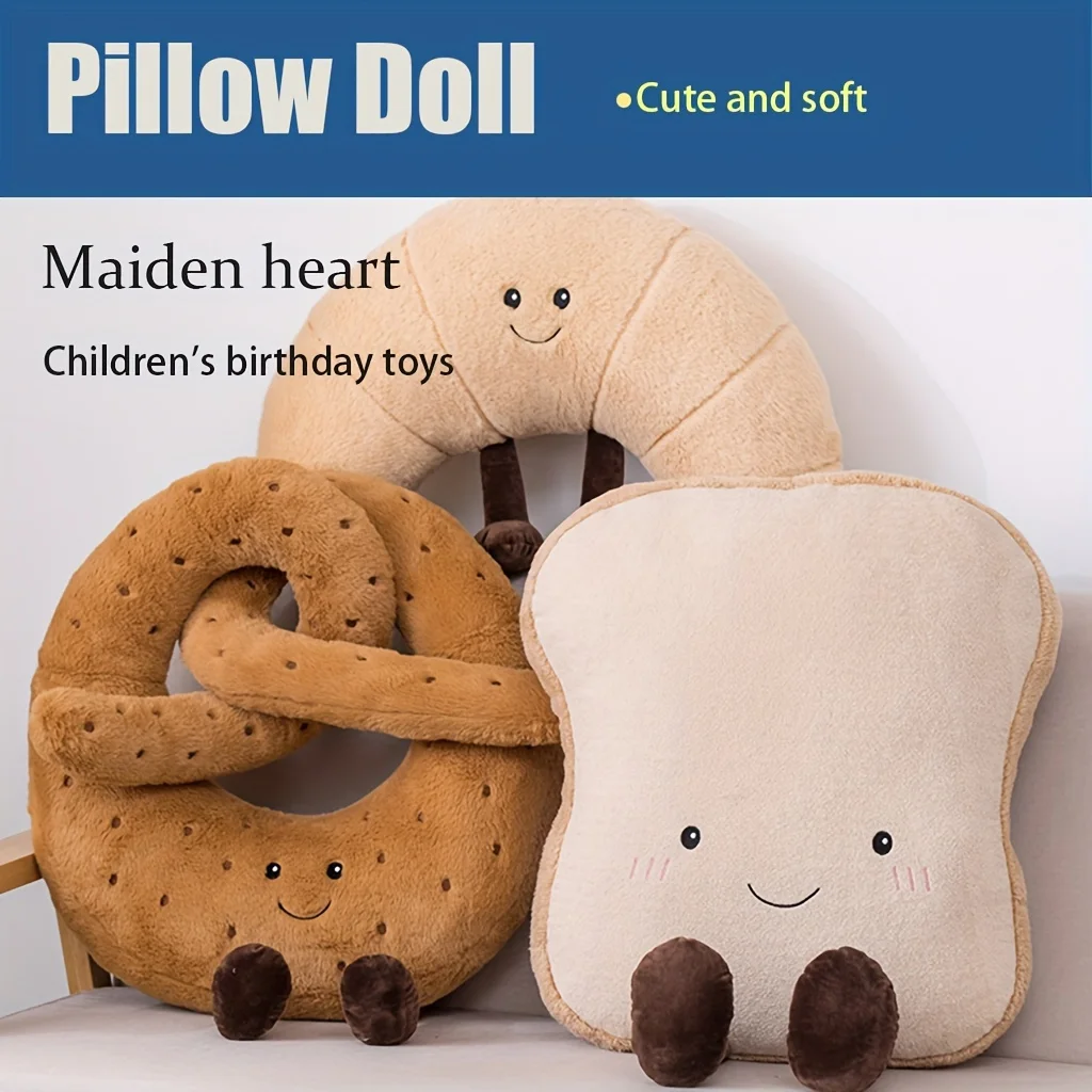 

Ins Internet Celebrity Bread Horn Doll Creative Soft Cute Little Doll Girly Heart Birthday Gift