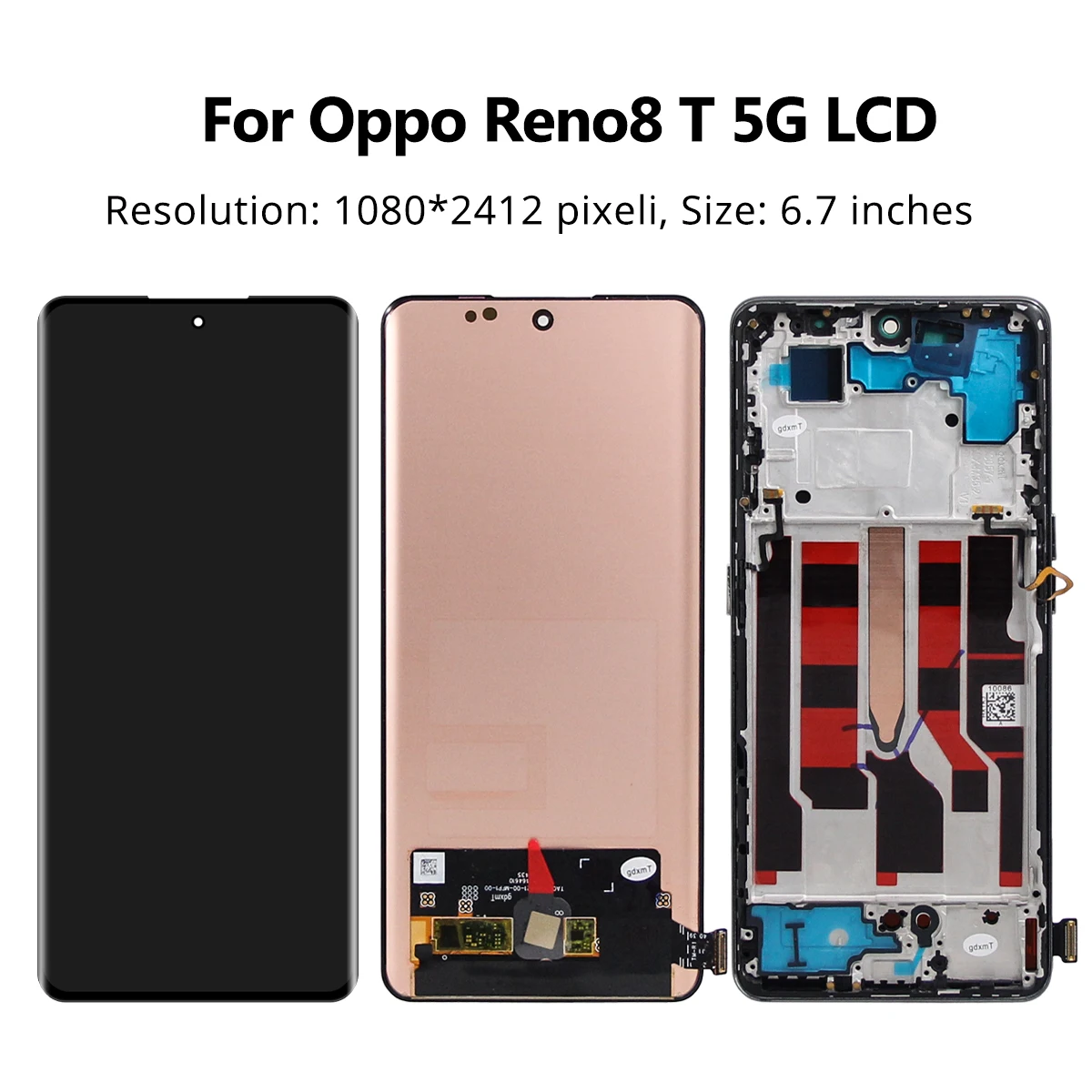 Reno8 T 5G 6.7''OEM For OPPO For Reno 8T 5G CPH2505 LCD Display Touch Screen Digitizer Assembly Replacement