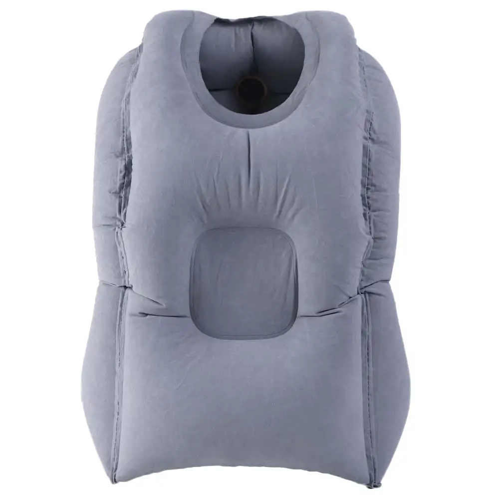 PVC Material Office Nap Pillow Head Support Air Cushion Inflatable Travel Pillow Headrest Foldable Chin Support Pillow