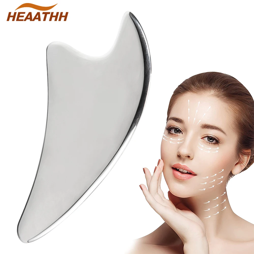 

Guasha Scraping Massage Tool, Fascial Scraping Massage Tool, Relieve Fatigue Stainless Steel Gua Sha Board for Leg Feet Neck