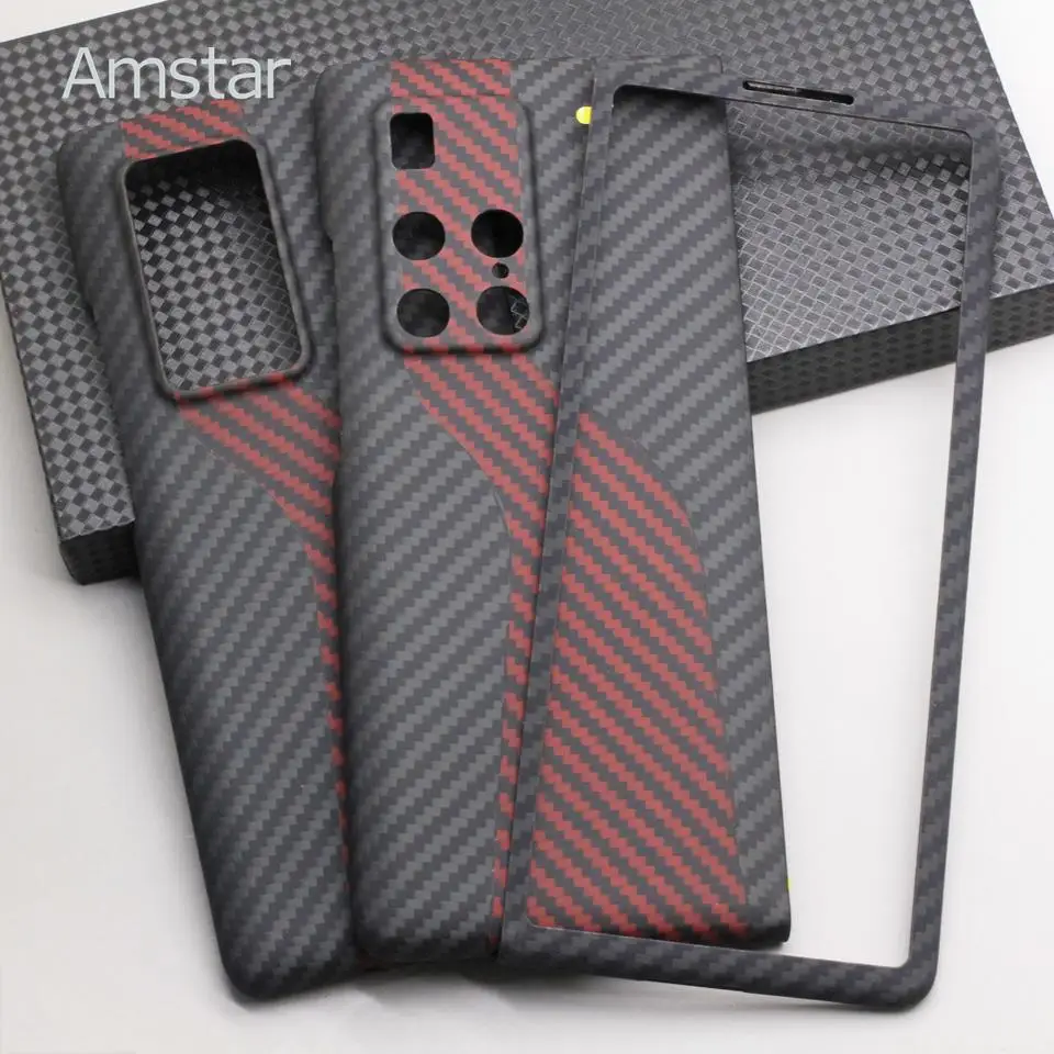 Amstar Multicolor Carbon Fiber Protective Case for Huawei Mate X2 Ultra-thin Anti-drop Premium Aramid Fiber Mate X2 Phone Cover