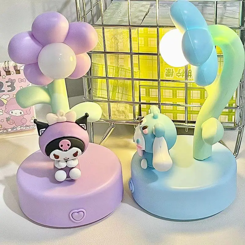 Sanrio Kuromi female student cute cartoon creative dreamy atmosphere sun flower warm color small desk lamp for holiday gift