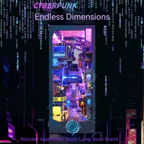 가정용 목재 미니어처 책 구석 선반, DIY 책장 삽입 키트, 끝이없는 치수, 북엔드 장식, 성인 및 어린이용 수제 선물