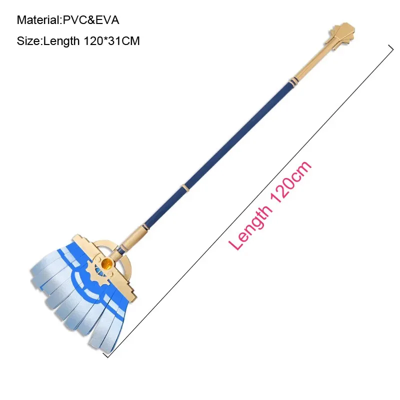 

New Misha Honkai: Star Rail Staff Broom Wig Cosplay Props Roleplay Game Anime Halloween Christmas Party Props for Comic Show 20