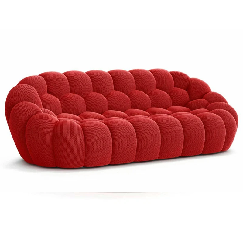 Nordic designer honeycomb bubble sofa light luxury factory personality red lazy curved sofa