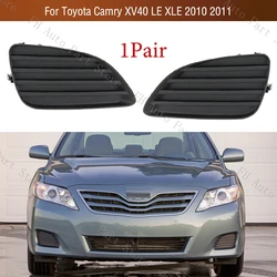 1Pair Car Front Bumper Fog Lamp Light Trim Grille Frame Cover Lid Bezel For Toyota Camry XV40 LE XLE 2010 2011