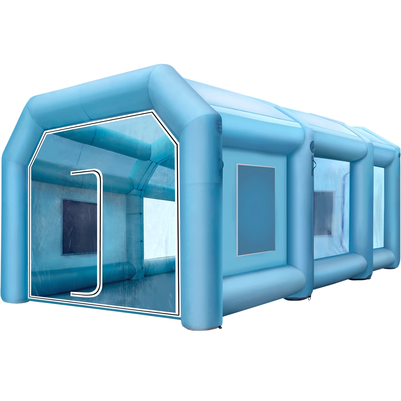 SucceBuy – souffleurs de tente de voiture géants, 8m/12m, poste de travail gonflable, peinture en aérosol, stand de tente, salle Mobile, aérographe, Garage extérieur