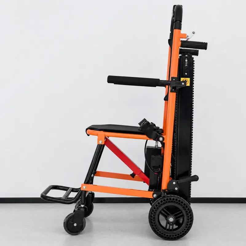 Electric Stair Climbing Wheelchair for Elderly Foldable Crawler Chair Portable Home Use Mobility Aid Device Easy to Carry