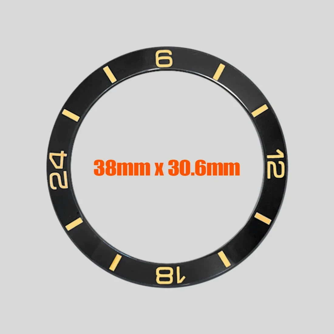 38mm GMT Ceramic Bezel Insert 24 Hour Bezel Ring Fit for SUB GMT SKX007 SKX009 SRPD Watch Case NH35 Case Ceramic Bezel Insert