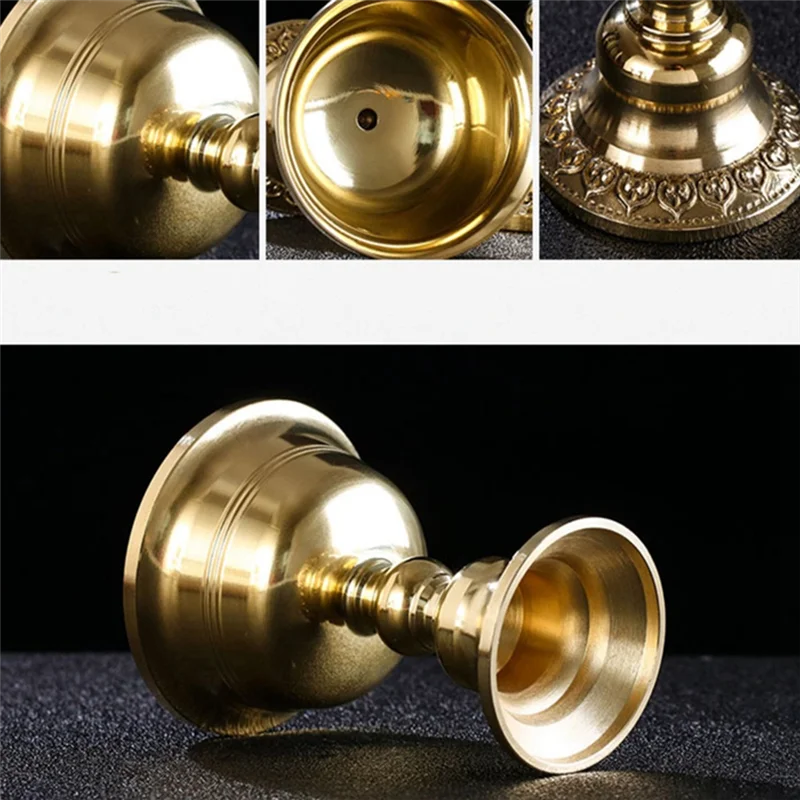ABDJ-Buddhist Tibetan Lamp Holder Brass Butter Lamp Solid And Liquid Dual-Purpose Candle Holder Cup