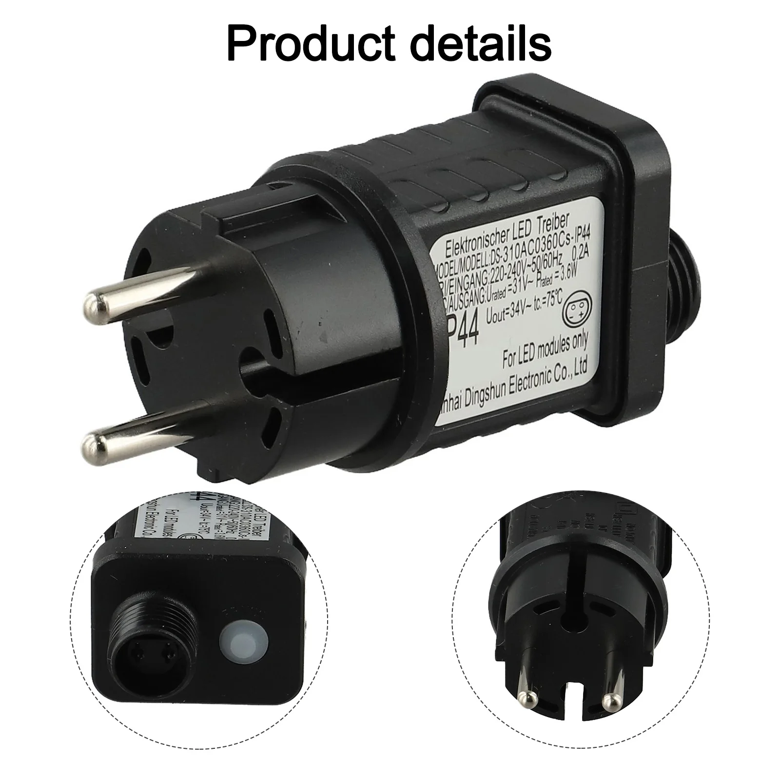 LED مصباح سائق التبديل محول الاتحاد الأوروبي 8 طرق مقاوم للماء أضواء الجنية موائم مصدر تيار وظيفة IP44 لعيد الميلاد والهالوين