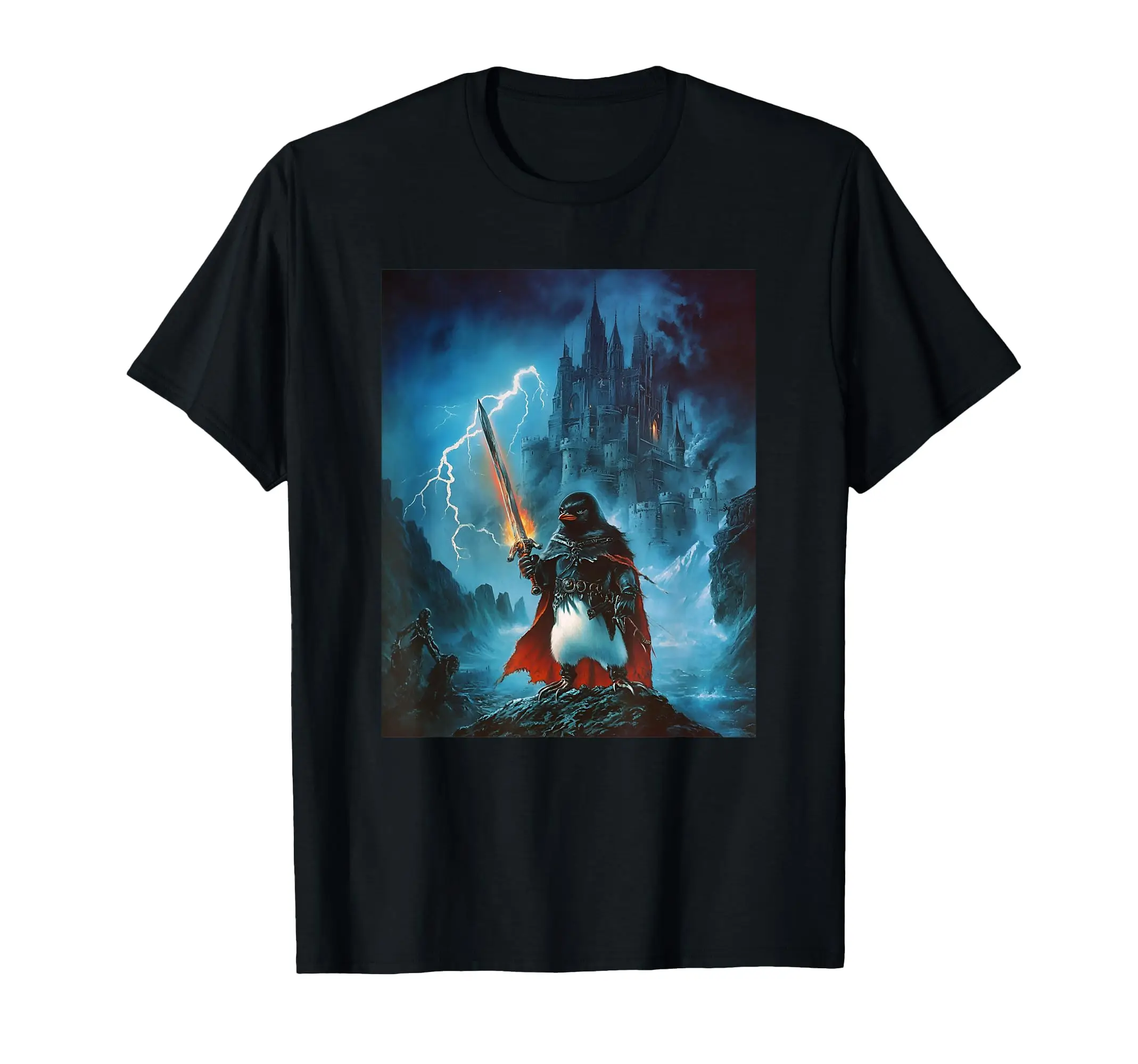 

Medieval Castle Fantasy Penguin T-Shirt