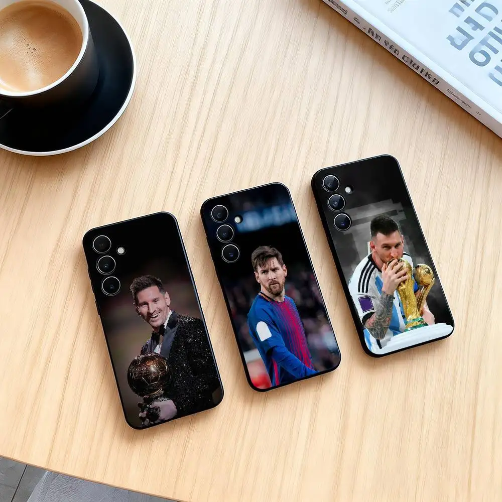 Star Lionel M-Messi Football Phone Case Black Silicone Soft For Samsung Galaxy A73,A72,A71,A70,A53,A52,A51