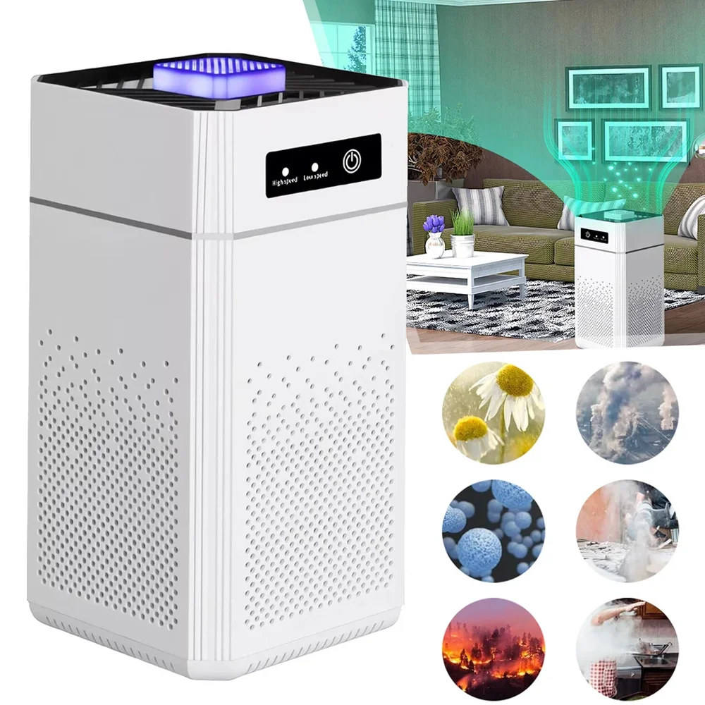 Purificador de aire portátil USB con filtro de aromaterapia y filtro de olor a humo con filtro reemplazable para el hogar, coche, cocina y exteriores