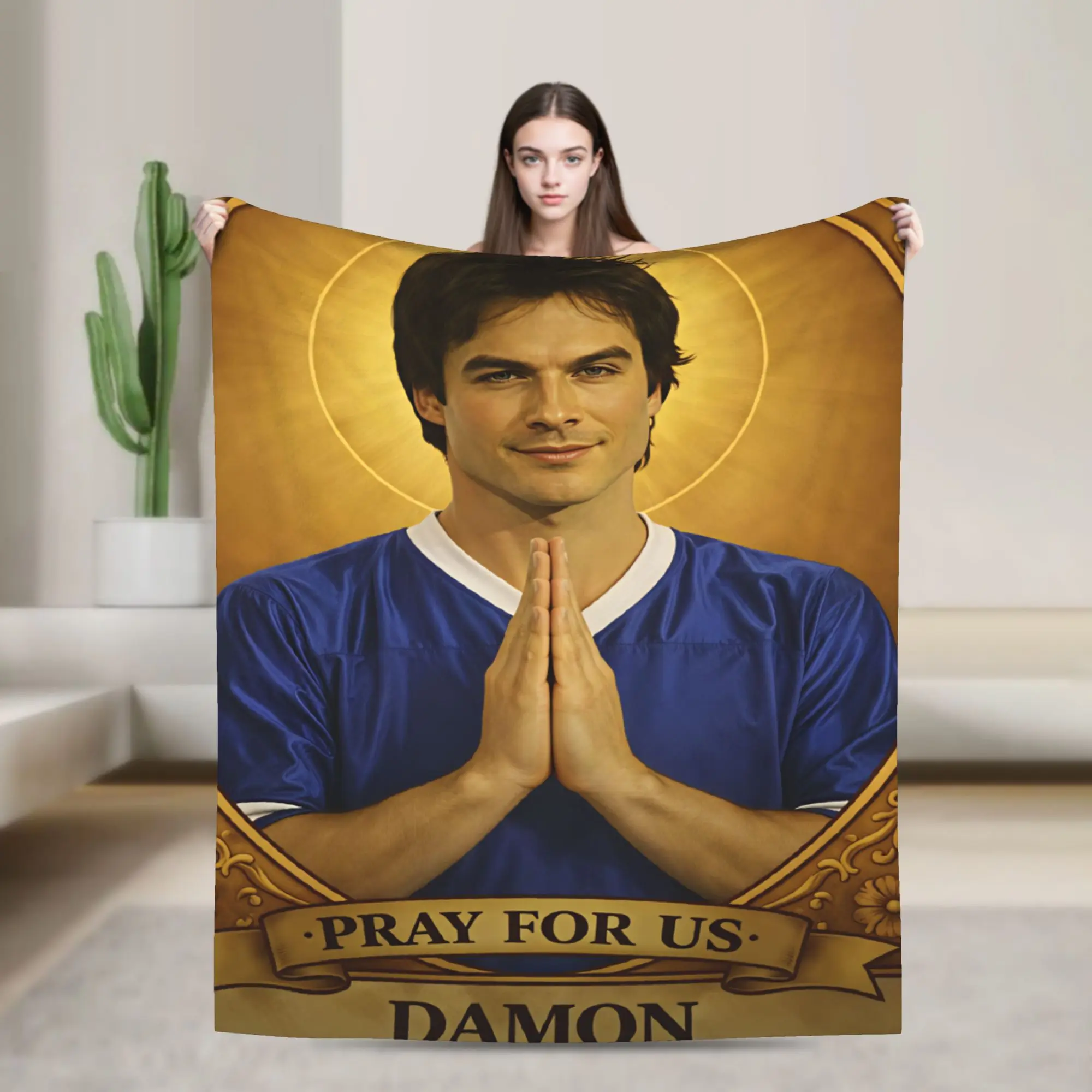 Ian Somerhalder Blankets  Warm Soft Funny Plush Throw Blanket For Couch Bed Decorative Flannel Bedspread Bed Cover