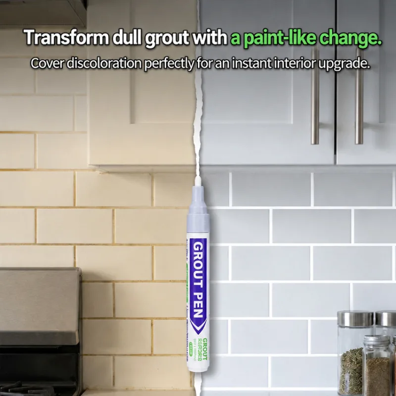 Tile grout pen floor tile grout filler color touch-up bathroom moisture-proof floor gap stain-resistant paint pen