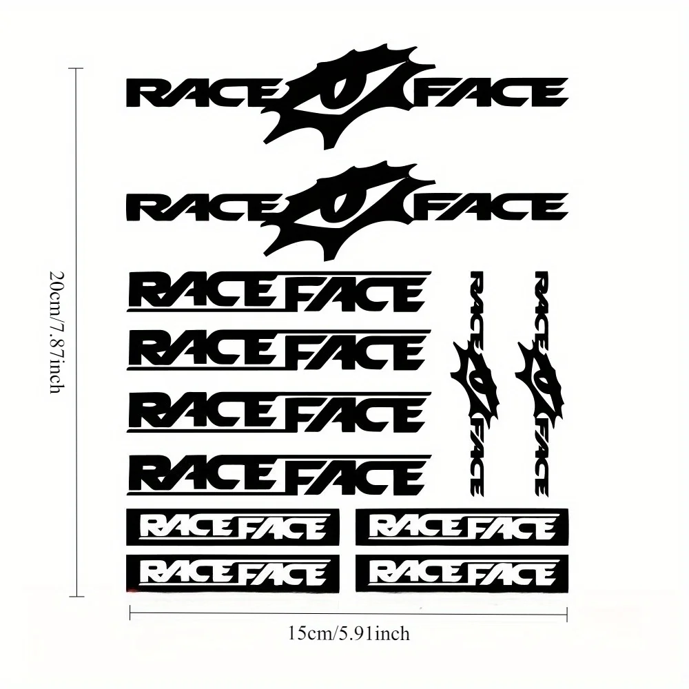 레이스 페이스 자전거 스티커 세트 방수 비닐 데칼 산악 자전거 BMX 프레임 장식 맞춤형 스타일 키트