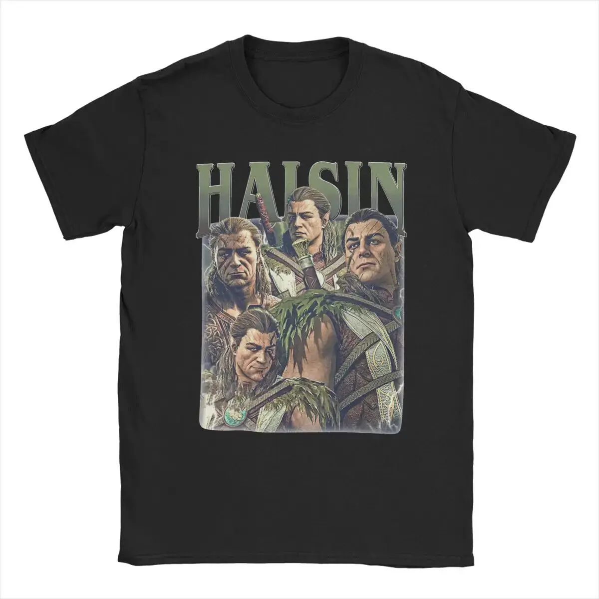 Retro Astarion Halsin BG3 T Shirts Men 100% Cotton Novelty T-Shirt Round Neck Te