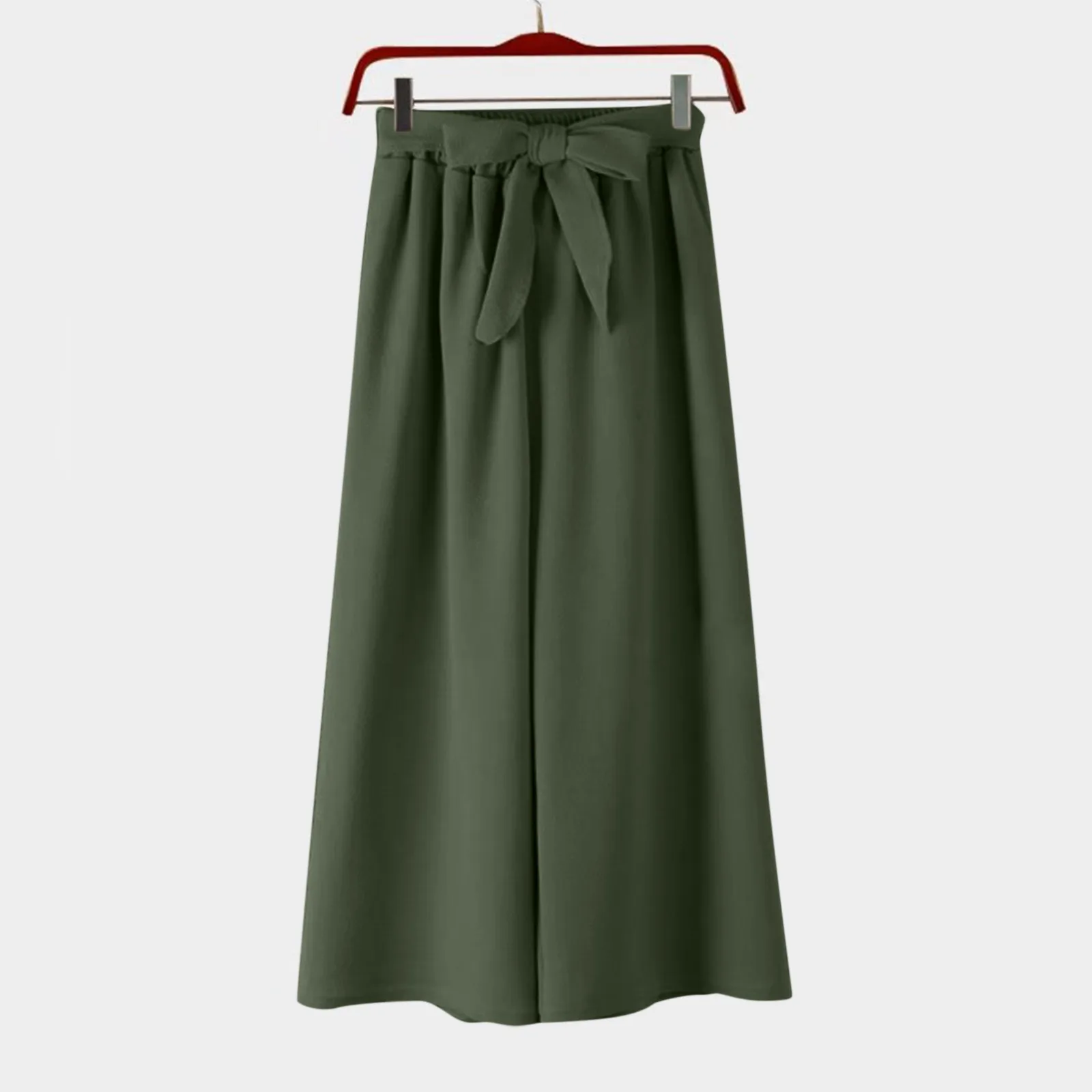 Elegant Skirt Women Cold Resistant Midi Skirt Autumn Winter Mid Calf Stylish Bow Elastic High Waist Vintage A Line Party Skirt 4