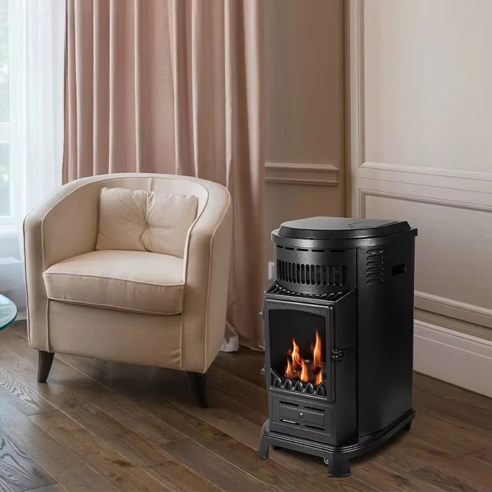 

High-efficiency Red Flame Indoor Heater 3.4 kw Portable Room Gas Heater With ECO Fan System of Power Generation System